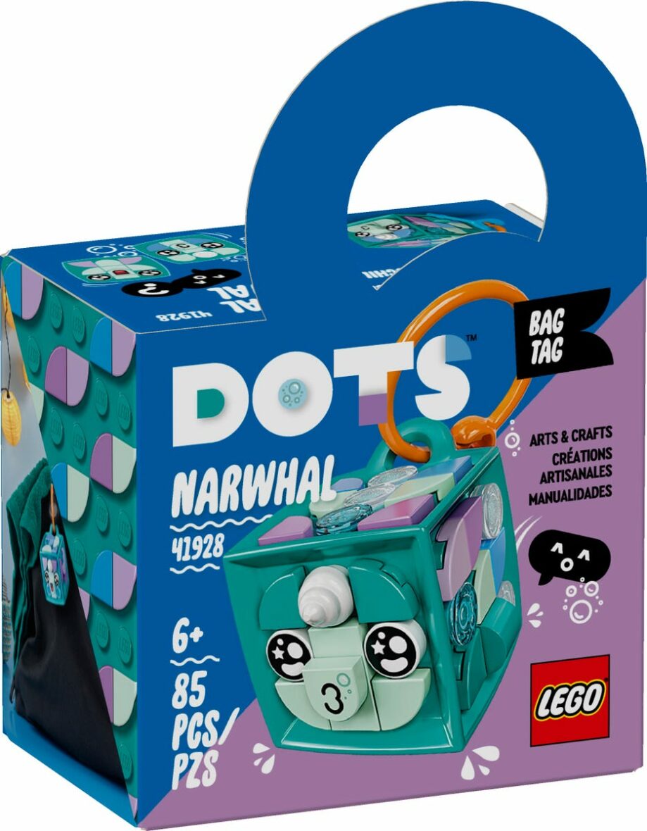 LEGO DOTS 41928 Narválos táskadísz